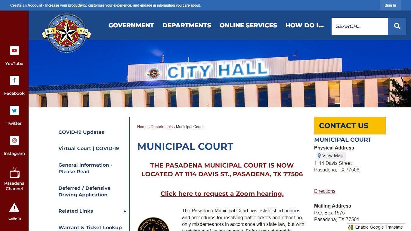 Municipal Court | Pasadena, TX
